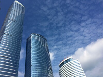 Blue sky white cloud background photo