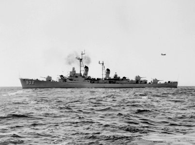 USS John Paul Jones (DD-932) underway on 21 March 1956