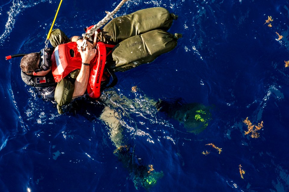 USS Kauffman man overboard drill 150113-N-IG780-210