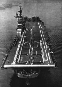 USS Kearsarge (CV-33) bow view c1949