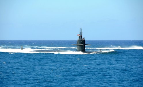 USS Key West arrives in Guam. (8560358124)