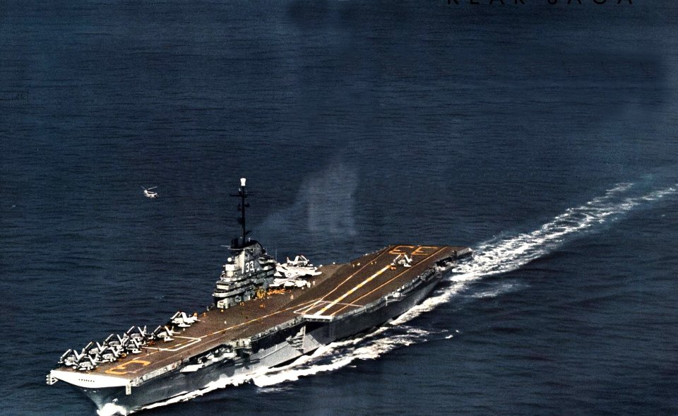USS Kearsarge (CVA-33) underway at sea c1957
