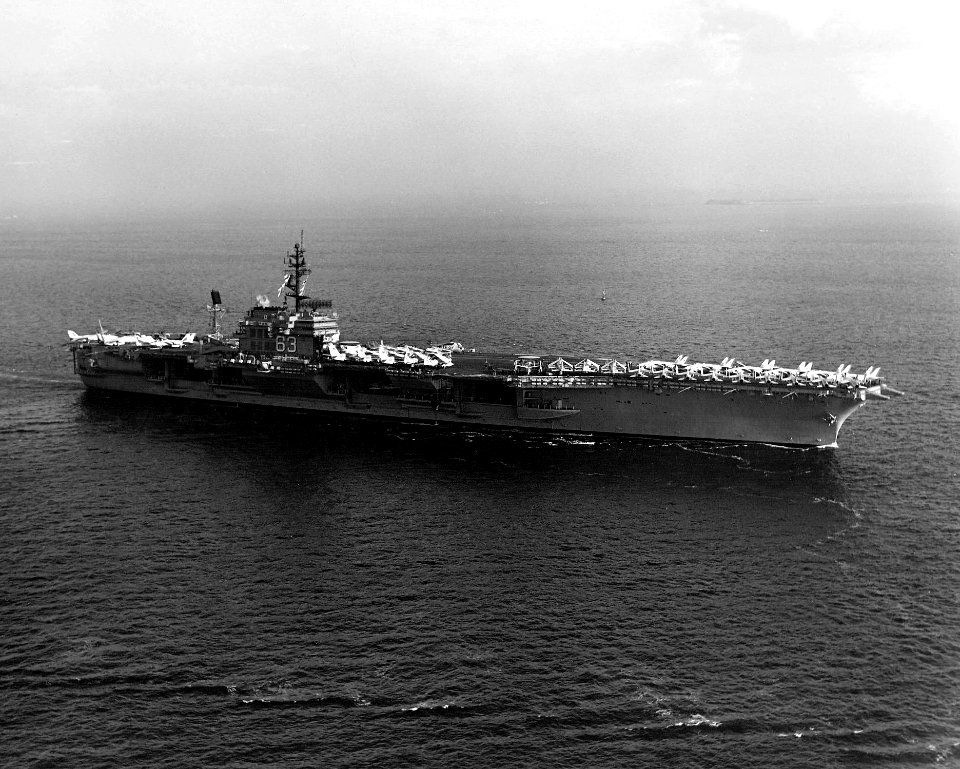 USS Kitty Hawk (CV-63) off Japan in November 1977