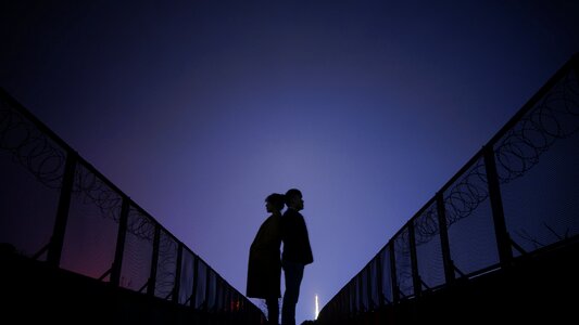Sunset twilight people