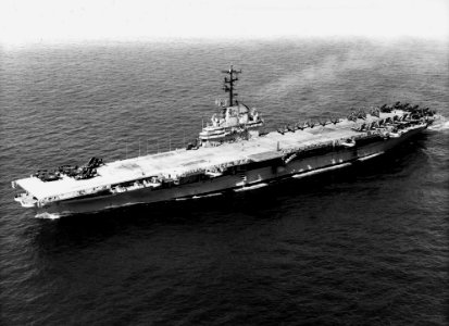 USS Lake Champlain (CV-39) underway 1954-55