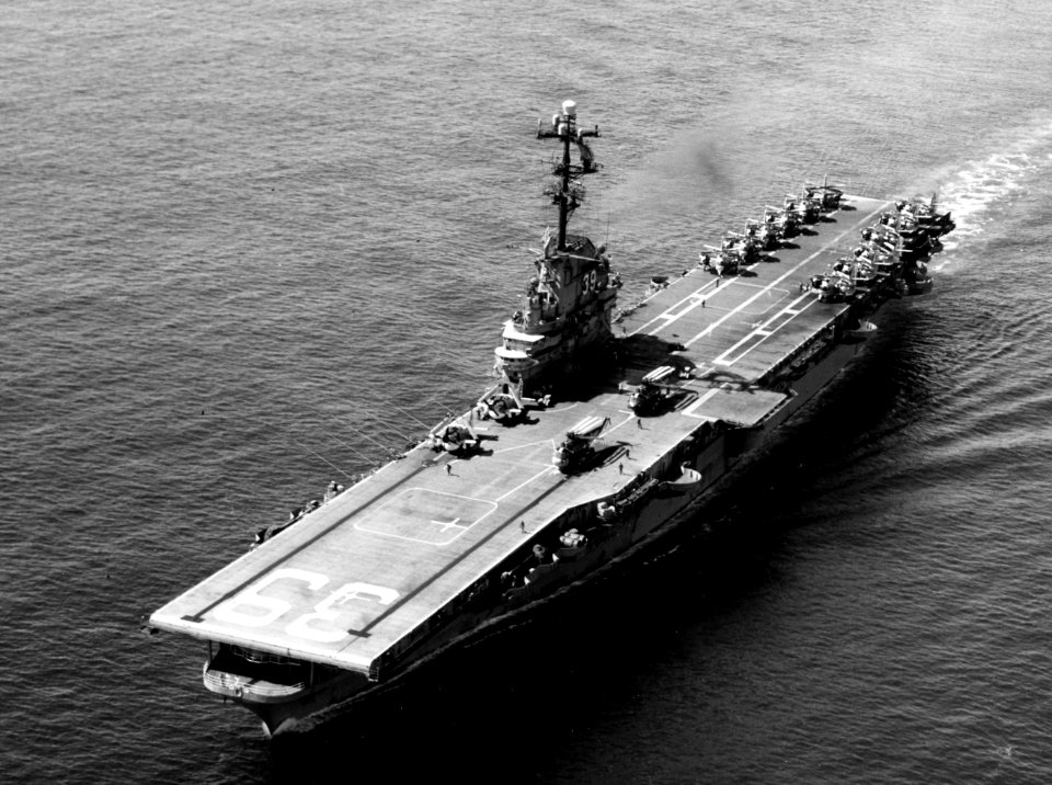 USS Lake Champlain (CVS-39) underway in February 1965 (USN 1114106)