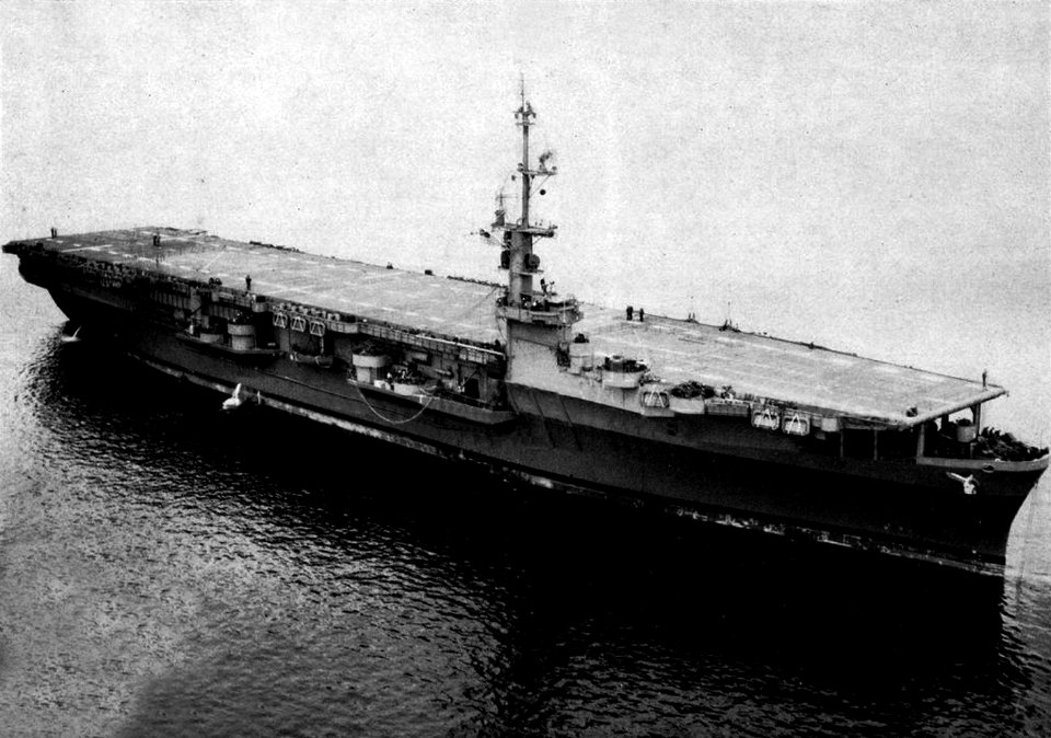 USS Kula Gulf (CVE-108) underway in Puget Sound, Washington (USA), on 24 May 1945