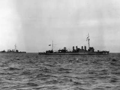USS La Vallette (DD-315) underway during the Presidential Naval Review, 4 June 1927 (NH 107437)
