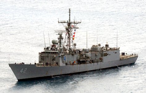 USS Klakring (FFG 42) in Souda Bay, Greece