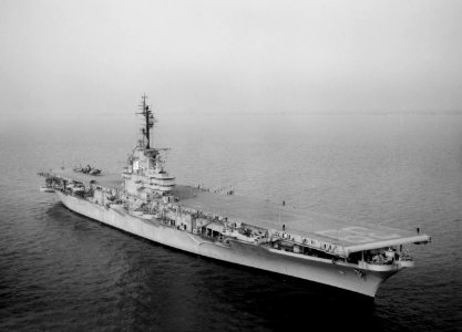 USS Lake Champlain (CVA-39) underway in November 1952