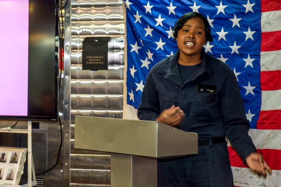 USS Laboon Women’s History Month celebration 150325-N-XB010-023