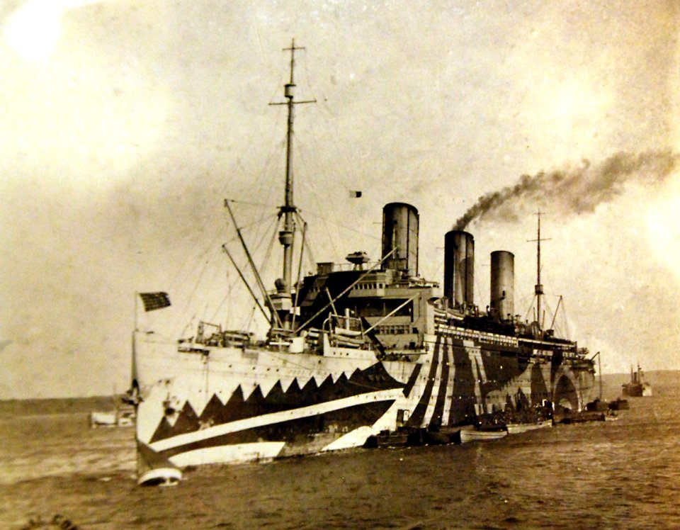 USS Leviathan being used to transport American troops, Brest, France, May 30, 1918 (28294620966)