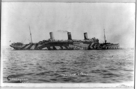 USS LEVIATHAN. full, starboard, camouflaged. LCCN2016648017