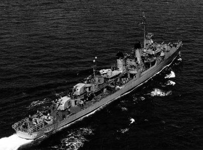 USS Lewis Hancock (DD-675) underway, circa in 1951 (NH 99994)