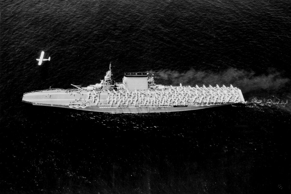 USS Lexington (CV-2) underway in 1930