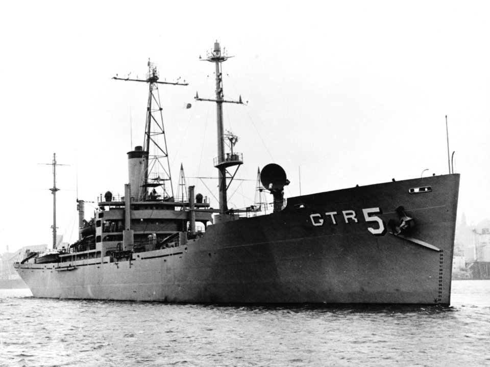 USS Liberty (AGTR-5), circa in 1966 (NH 97473)