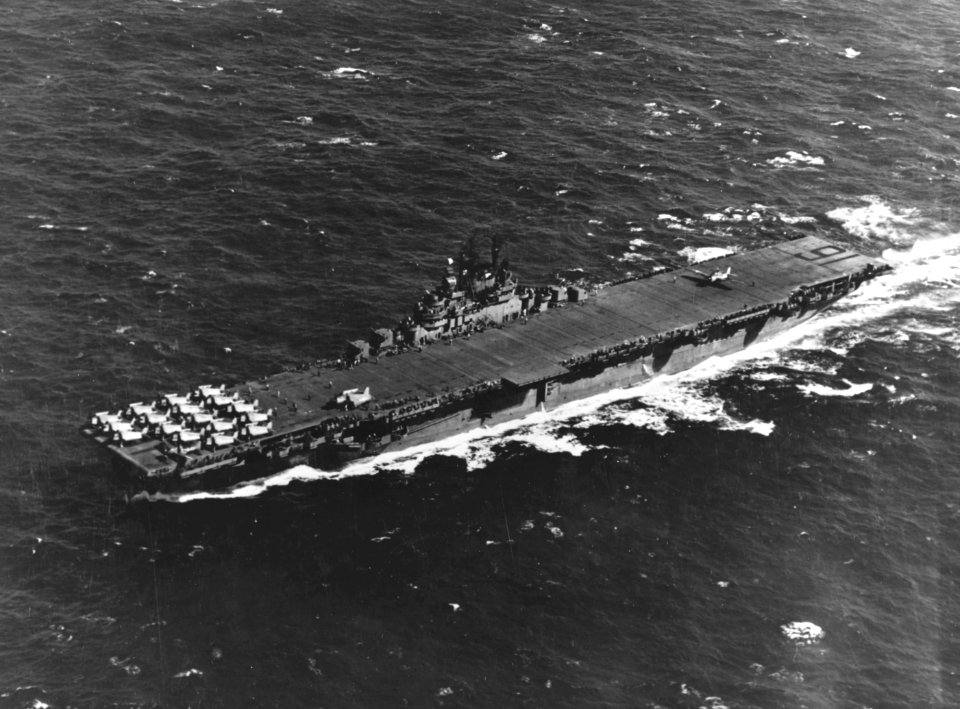 USS Lexington (CV-16) underway on 10 March 1944
