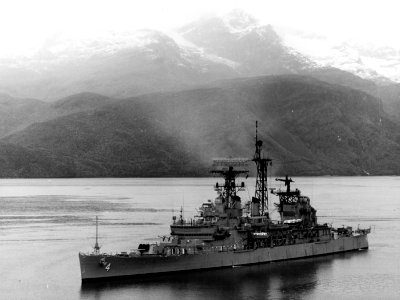 USS Little Rock (CLG-4) in Northern European waters, circa in 1972-1974 (NH 82583)