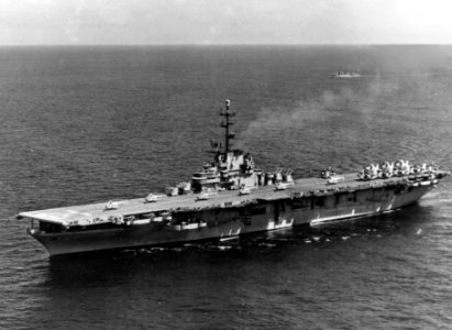 USS Leyte (CVS-32) underway c1957 photo