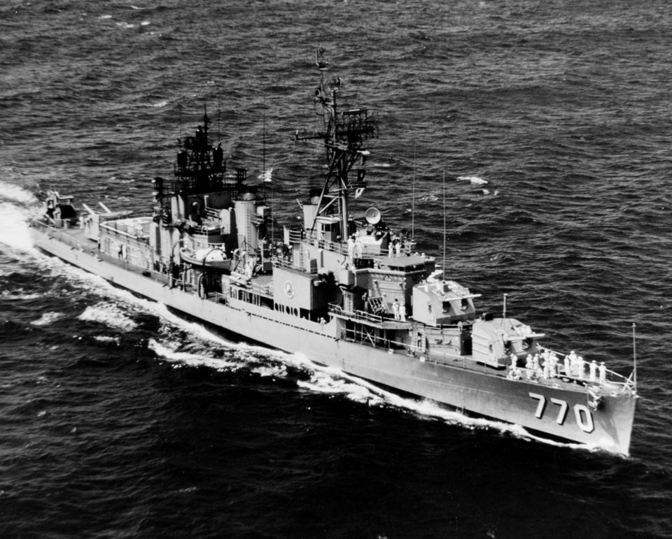 USS Lowry (DD-770) at sea in November 1969 (K-79852)