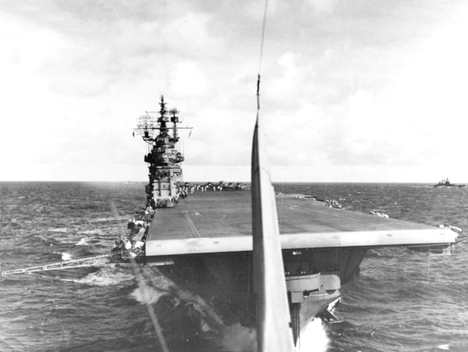 USS Lexington (CV-16) underway on 13 June 1944