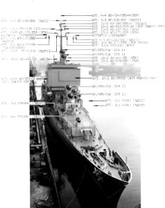 USS Long Beach (CGN-9) radar arrangement c1961