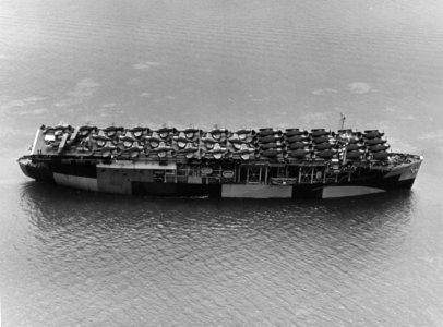 USS Long Island (CVE-1) in San Francisco Bay, California (USA), on 10 June 1944 (80-G-236393)