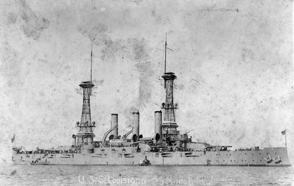 USS Louisiana BB-19 1917