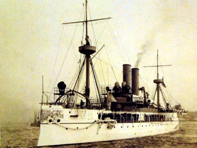 USS Maine (ACR-1) port bow view (25884441560)