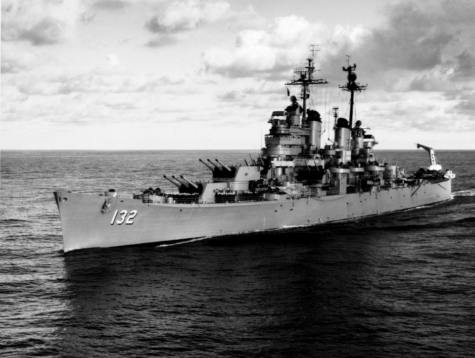USS Macon (CA-132) underway on 6 October 1951