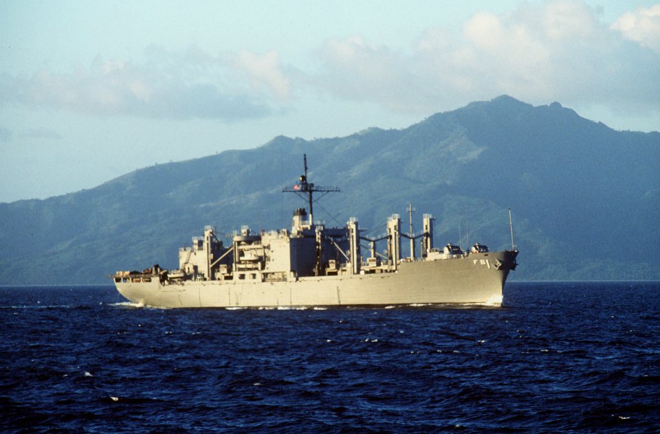 USS Mars (AFS-1) underway in Subic Bay, Philippines, circa in 1987 (6423378)