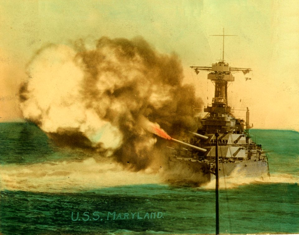 USS Maryland broadside 1920s