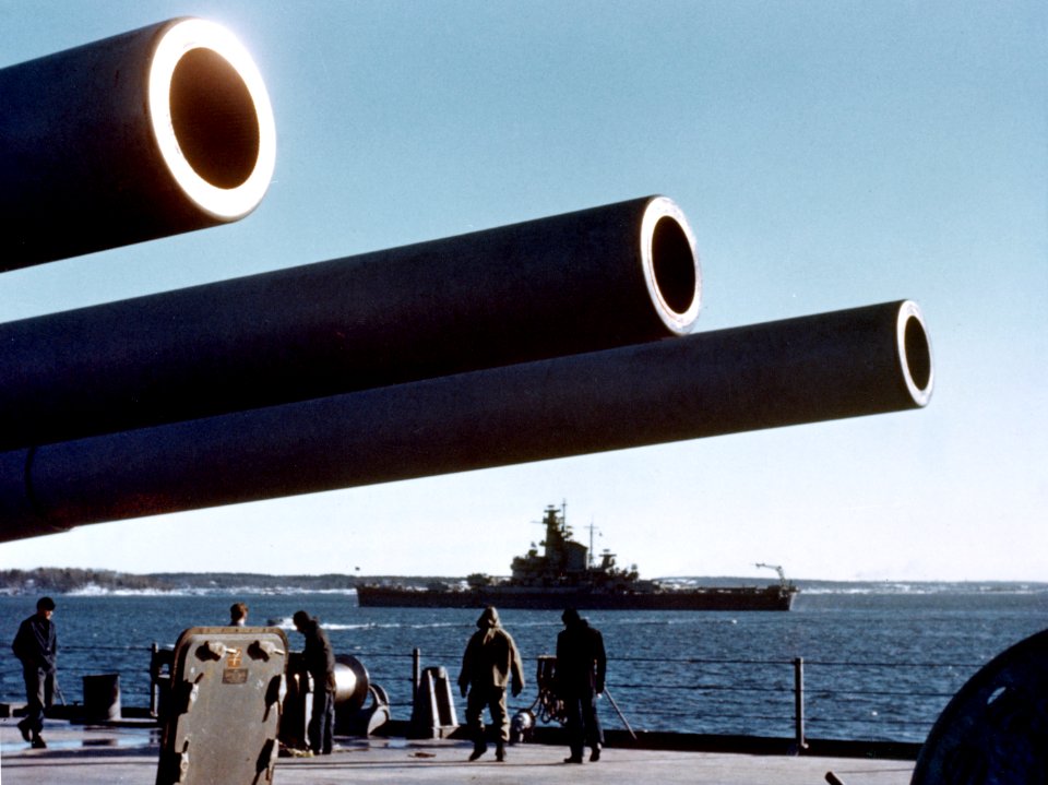 USS Massachusetts (BB-59) at Casco Bay 1943