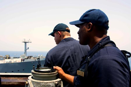 USS Mason (DDG 87) Replenishment-at-Sea with USNS Laramie 160815-N-GK781-018 photo