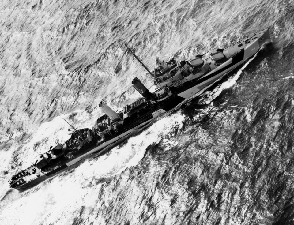 USS McCook (DD-496) underway in February 1945