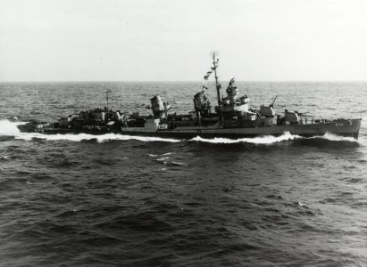 USS McKee (DD-575) underway off Okinawa in March 1945