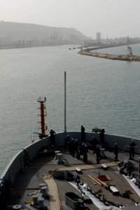 USS Mesa Verde arrives in Haifa 140306-N-BD629-135