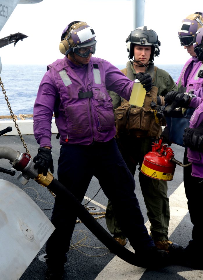 USS Mesa Verde flight deck operations 140215-N-HB951-050
