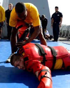 USS Mesa Verde force protection training 140304-N-HB951-390