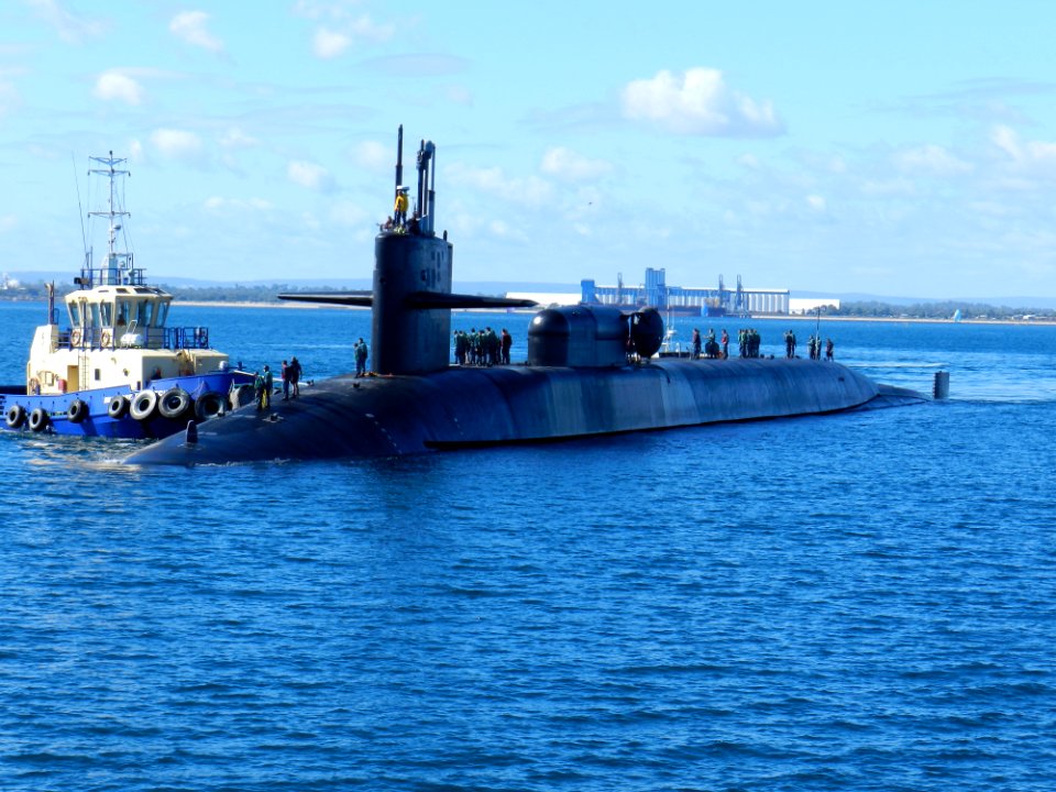 USS Michigan arrives at HMAS Stirling. (6967250750)