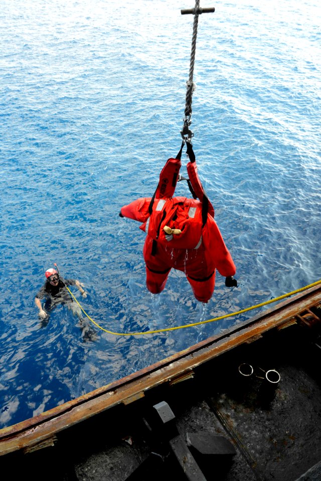 USS Mesa Verde man overboard drill 140326-N-HB951-049
