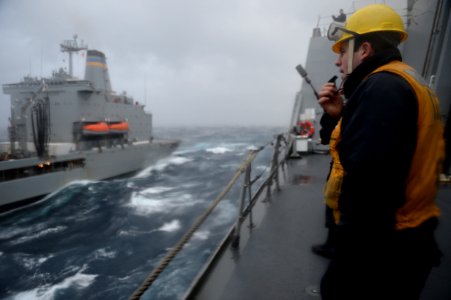 USS Mesa Verde replenishment 140211-N-BD629-032