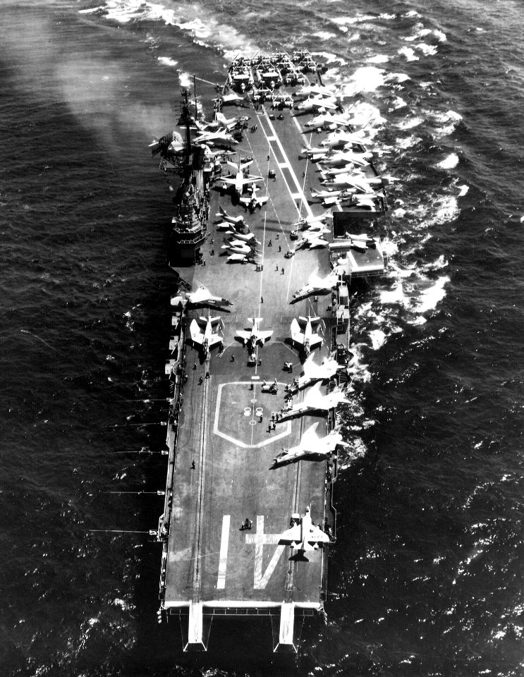 USS Midway (CVA-41) underway at sea in 1962 (NNAM.1996.488.116.031)