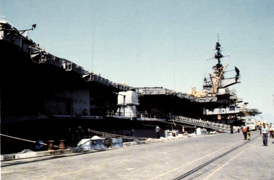 USS Midway (CV-41) in port c1975