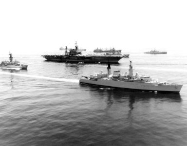 USS Midway (CV-41) with US-British task force in 1984