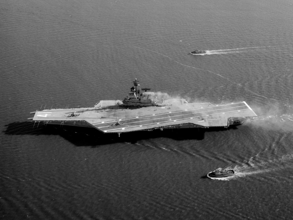 USS Midway (CVA-41) underway in March 1970