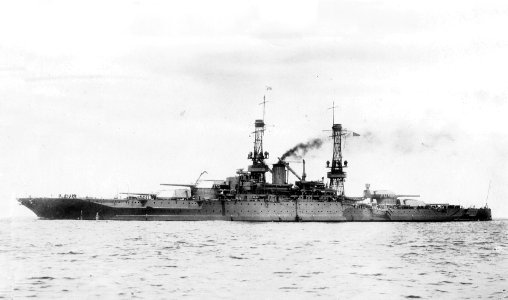 USS Mississippi (BB-41) during operations at sea, in the 1920s