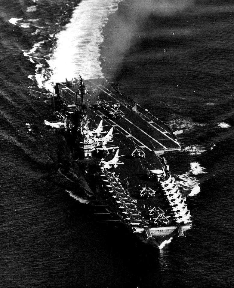 USS Midway (CVA-41) underway off Vietnam in 1965