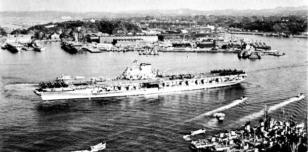 USS Midway (CVA-41) at Yokosuka in 1955