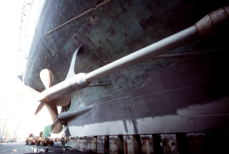 USS Missouri (BB-63) starboard propeller shaft